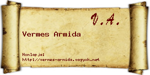 Vermes Armida névjegykártya
